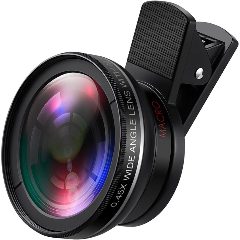 AUXOM Lente De Telefone Celular Profissional 0.45X Lente De Ângulo Amplo